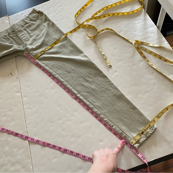 Umgee Leggings Womens Size XL Green Cream Gray Jeggings Pants Stretchy Skinny - Picture 4 of 7